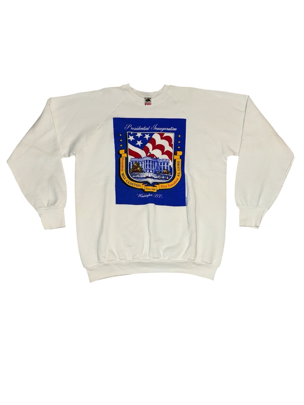 Vintage 1993 Bill Clinton Presidential Inauguration Crewneck Sweatshirt XL